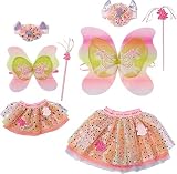 Zapf Creation 829325 BABY born Fantasy Great Value Set - Outfitset für Puppe und Kind mit Rock, Stirnband, Flügeln und Zauberstab