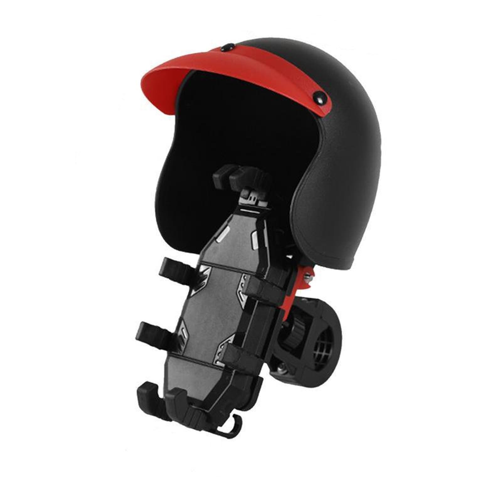 Soporte para Teléfono De Motocicleta con Abrazadera Antivibración Y Motor Giratorio para Casco Pequeño, Soporte para Manillar De Teléfono Móvil.