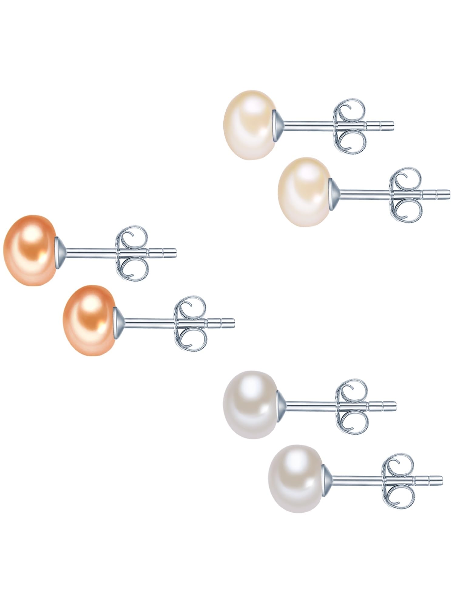 Valero Pearls Damen Set (Ohrringe 3er) 925/- Sterling Silber
