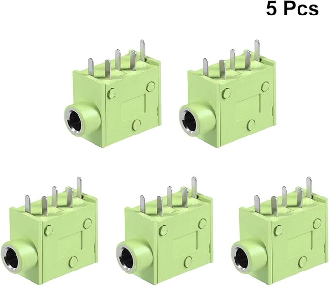 Conector Jack 3.5mm 5 Pines PCB x5 - uxcell miniatura 3