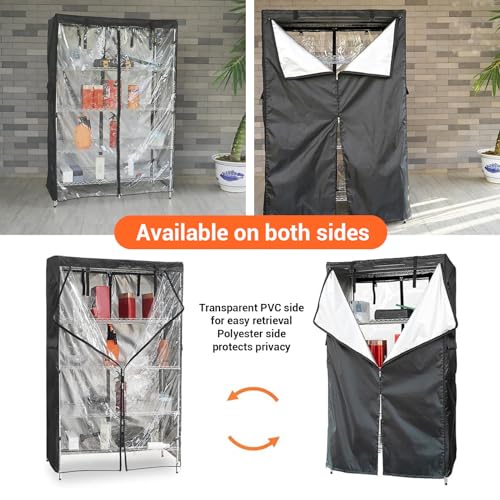Housse étagère polyester 210D argenté et PVC robuste de haute qualité L