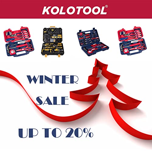 Wrench Tool Kit, KOLOTOOL 298 Piece Household Hand Tool Set with Wrenches Ratchets Hammer Piers