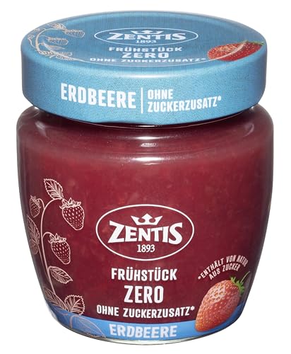Zentis Frühstück Zero Erdbeere – 210 g Fruchtaufstrich ohne Zuckerzusatz und ohne Aromastoffe für bewusst leichte Genussmomente