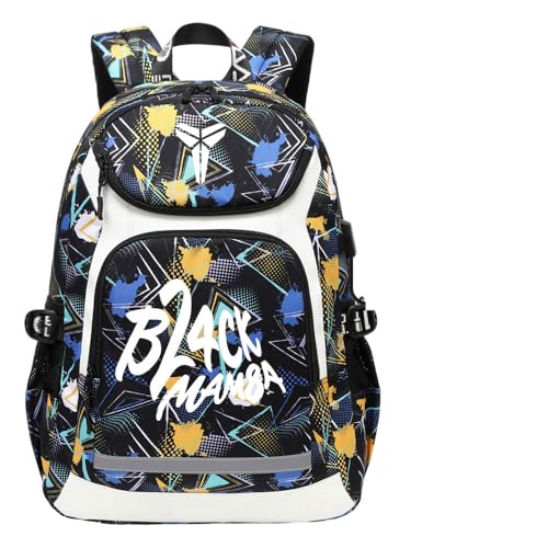 Cartable imperméable Noir Mamba Kobes grand sac à dos résistant taille L