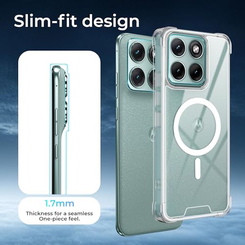 Image of A rtistque Clear Back Cover Case for Motorola Moto Edge 70 Fusion 5G | Compatible with Mag-Safe | Premium Transparent Cover | Shockproof TPU Bumper | Moto Edge 70 Fusion Back Cover - Transparent