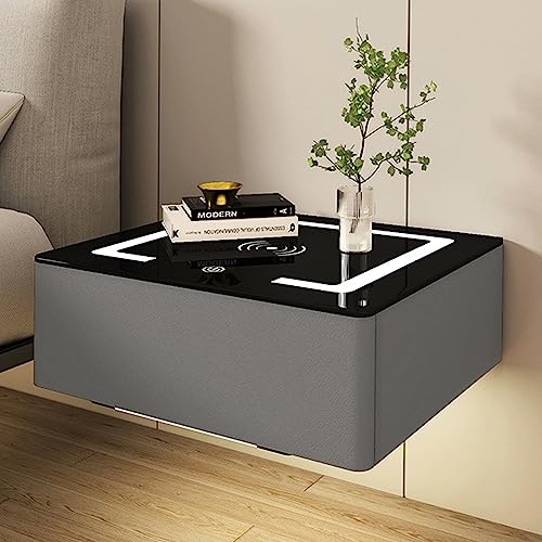 Table de chevet pour chambre à coucher avec rangement et charge