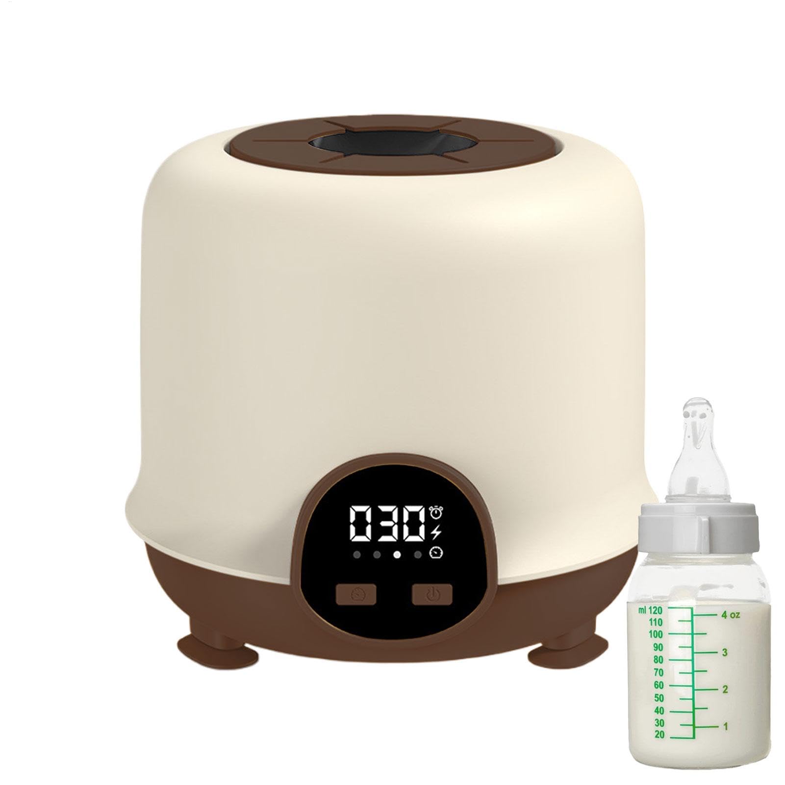 Electric Baby Milk Shaker, Automatic Bottle Mixer, Low Noise 360° Bidirectional Stirring, LED Display, (6.02x5.71x5.71 inches), Ideal for Formula Mixing, Anti-Bloating