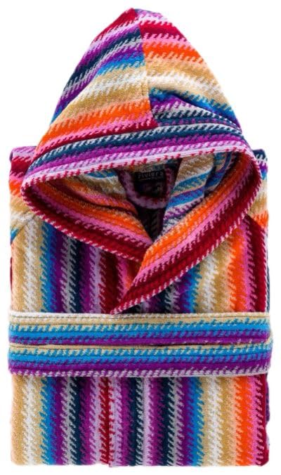Accappatoio Jacquard Groovy Riviera in 100% Cotone 400 gsm | Unisex Morbido e Assorbente | Design Moderno | Certificato OEKO TEX Multicolor
