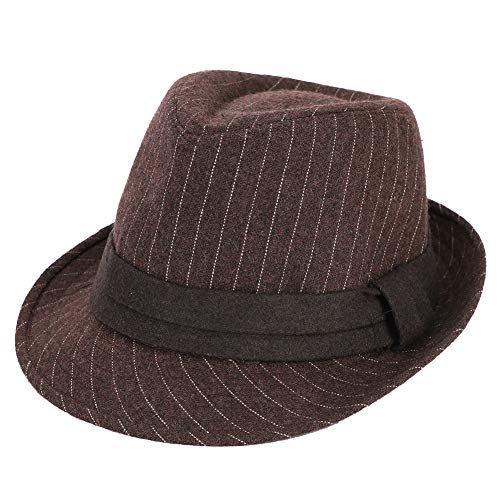 Image of Felt Trilby Fedora Hat Short Brim Panama Jazz Hat 20s Bowler Gatsby Cap for Men Women
