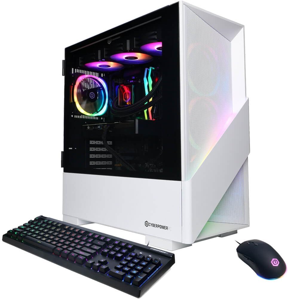 Gamer Supreme Liquid Cooled Gaming Desktop Computer, AMD Ryzen 7 7800X3D 4.2GHz, 32GB RAM, 1TB SSD, NVIDIA GeForce RTX 5070 12GB, Windows 11 Home, White