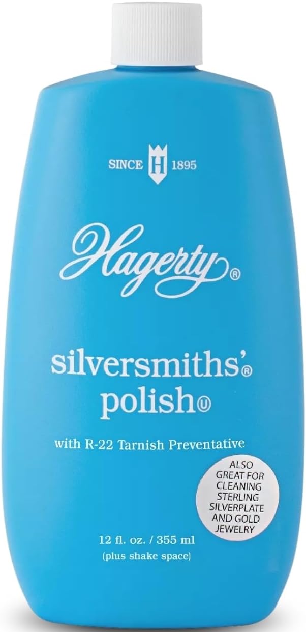 W. J. Hagerty Hagerty 10120 Silversmiths' Silver Polish, 12 Ounces, 12 Fl Oz (Pack of 1), Blue 12 Fl Oz (Pack of 1) Polish