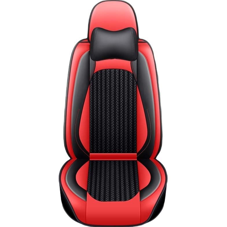 Couvre coussin auto en cuir PU rouge élégant et antidérapant pour VW Touareg et CC