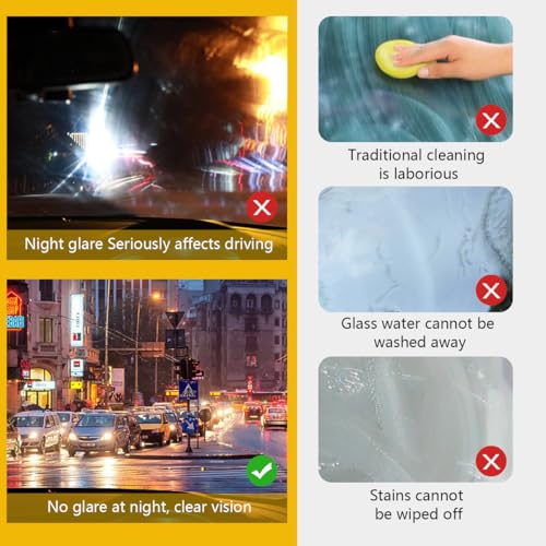 DRJCKOLOTH Automotive Oil Film Cleaning Brush,Ölfilm-Reinigungsbürste,Ölfilm-entferner für Windschutzscheiben,Multifunktionale Kfz-Ölfilm-Reinigungsbürste