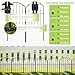 VANCASTLE Decorative Garden Fence Outdoor, Total 10.5ft (L) x 24in (H), Rustproof Metal Landscape Barrier Fence, Black Fence for Yard, Patio Lawn, 10 Panels