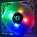 Grzejnik komputerowy Komputer PC Wentylator procesora 80mm Wentylator chłodzący z niebieską diodą LED 8025 8cm Cichy DC  LED Luminous Chassis  Wtyczka 4D Wentylator osiowy 80 (kolor: wielokolorowy)