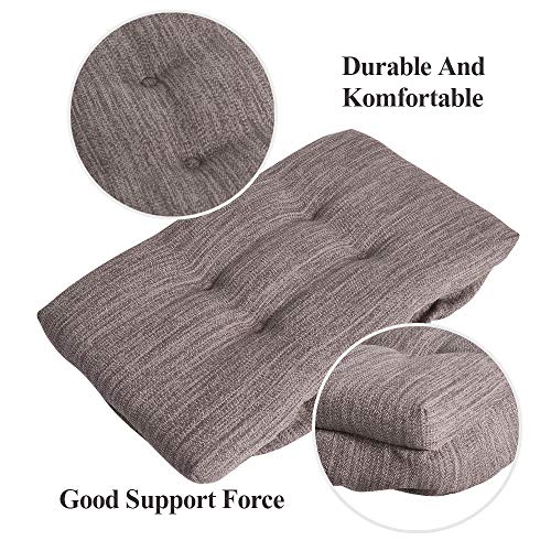 Baibu Saddle Stool Cushions, Super Soft Bar Stool Cushion Saddle Stool Seat Cushions With Ties - One Pad Only (Khaki, 18X9.5X1.5In) #TOP3