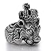 Produktbild Nordic Mythische Krone Löwe Ring-Viking Gothic Style Herrenschmuck, Handgemachte Nordische Tier Heidnischen Schmuck, Retro Hochzeit, 11