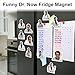 Fenghua Dr. Now Magnets, 12 Pack Funny Fridge Magnets, Strong PVC Magnets, Black Text, Motivational Diet Helper, Cute Fun Magnetic Accessories