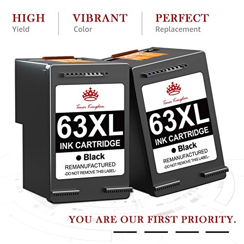 Sensational Savings Toner Kingdom Remanufactured Ink Cartridge Replacement for 63XL Black Ink Cartridge for Officejet 3830 4650 5255 3832 Envy 4520 4512 4516 Deskjet 1112 3630 3634 3639 2132 Ink... - Image 2