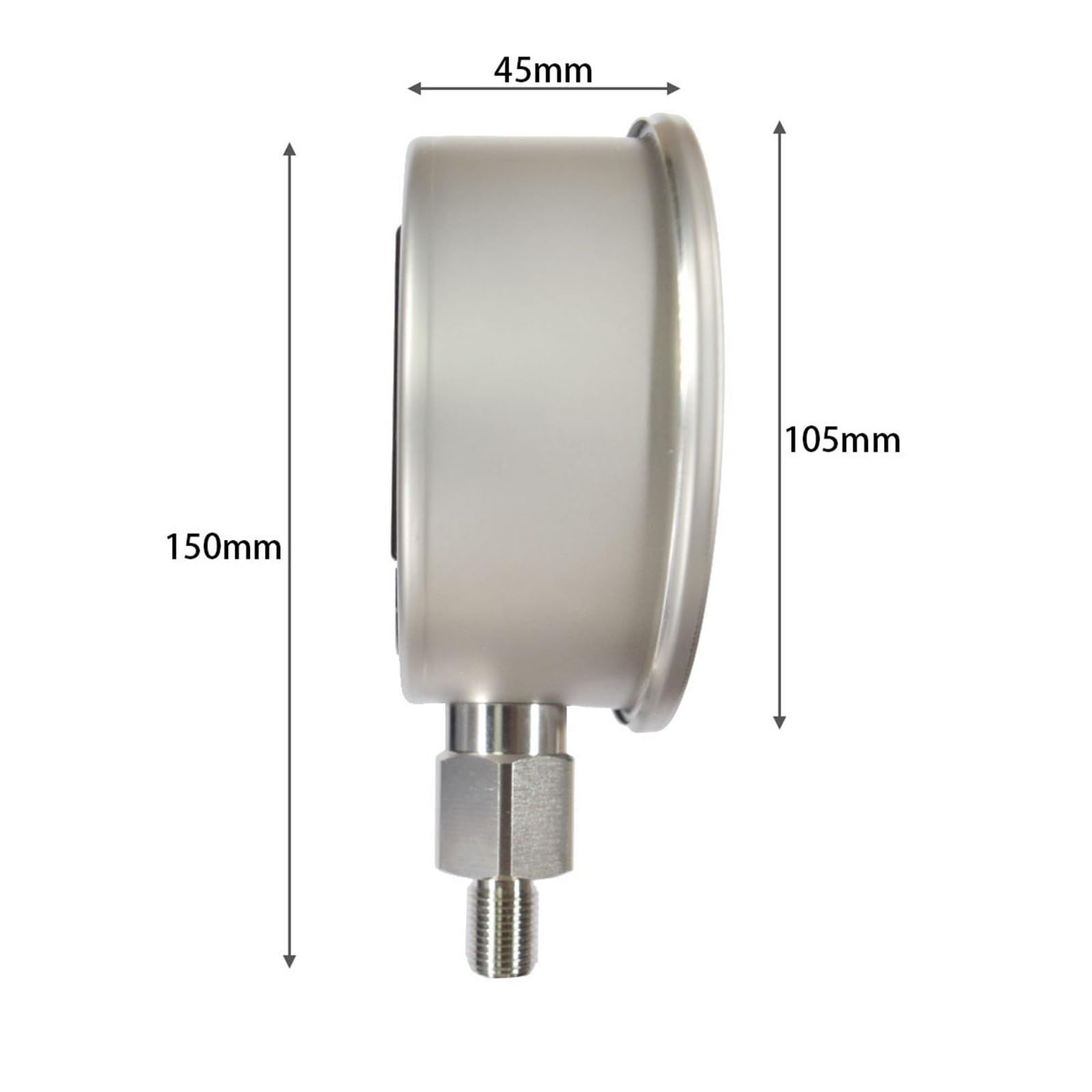 Manómetro digital, precisión 0,1 Manómetro de acero inoxidable(0-0.4Mpa)