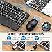 Wireless Keyboard and Mouse, Wireless Ergonomic Keyboard and mousewith Wrist Rest and 3 Level DPI Adjustable Wireless Mouse for Windows/MacOS, Desktops/Laptops