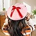 Fcnjsao Woolen Berets Cabbie Hat Strawberry Painter Hat Berets Baker Boy Hat for Street Strolling Woolen Fashion Hat