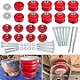 KF04060BK Body Mount Bushing Kit for Ford F250 F350 Super Duty 2008-2016 2WD 4WD Polyurethane Body Cab Mounts & Steel Sleeves & Hardware (Red)