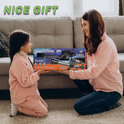 Telescope Astronomy, Teleskop Kinder Teleskop Astronomie mit Stativ Sucherfernrohr und Telefonadapter, 20X 30X 40X Telescope Tragbares Fernrohr Kinder Teleskop für Kinder, Erwachsene, Anfänger