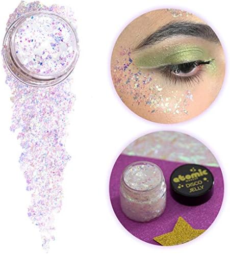 ATOMIC MAKEUP Body Glitter - Vegan & Cruelty Free - Limelight (White/Translucent) - Glitter for Face, Hair, Festivals, Raves, Costumes