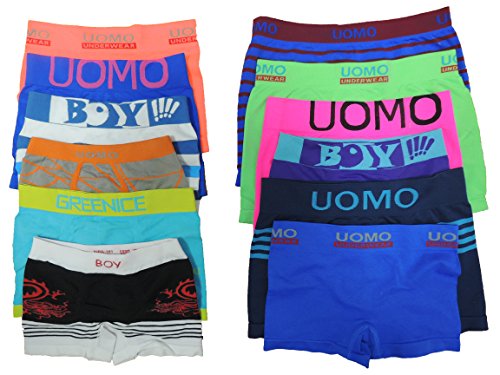 Unbekannt 10er Pack Kinder Jungen Boxershorts Größe 86-164 (128-134)
