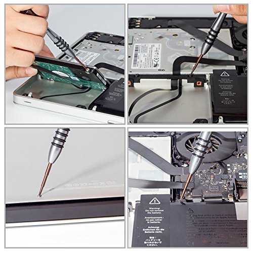 QNINE Screwdriver Set for Apple MacBook Pro Retina 13/15 inch, Include Pentalobe 5, T5, T6, Phillips, Tri-Wing Screwdriver Repair Tools Kit for MacBook Air 11/13 inch