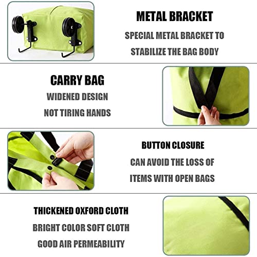 Faltbare Umweltfreundliche Einkaufstasche, Wiederverwendbare Multifunktions Einkaufstrolley Klappbar, 2-in-1faltbare… – Bild 4