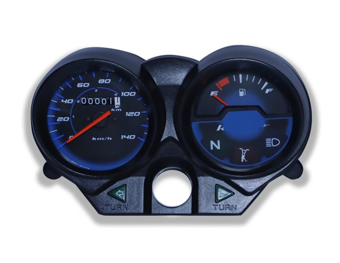 OHITO Motorcycle Speedometer Tachometer Liquaid Crystal Instrument Gauge Odometer with Fuel Meter Indicator compatible with Hf Deluxe