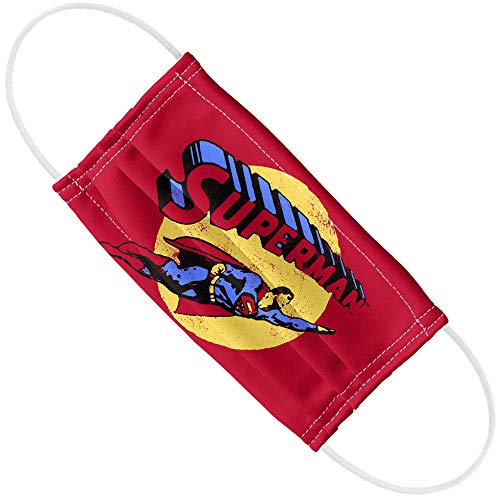 Popfunk Superman Fly By 1-Ply Reusable Face Mask Covering with Adjustable Nose Wire, Unisex