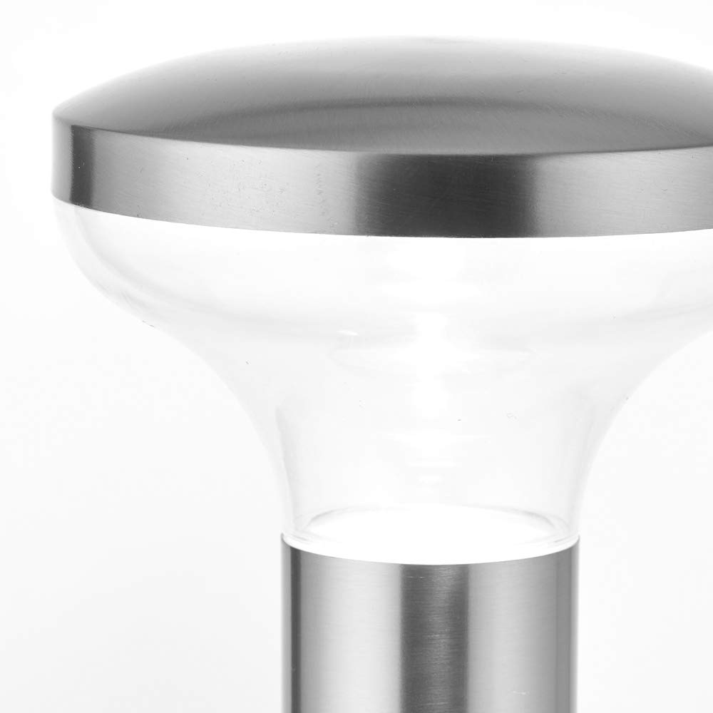 2 sztuki | 1 m zewnętrzna lampa słupkowa | słupek stalowy klasy morskiej | Nowoczesna metalowa lampa ogrodowa na podwórko | Patio, podjazdy i ścieżki | żarówka GU10 3,5 W | Zewnętrzny zestaw odporny na warunki atmosferyczne IP44