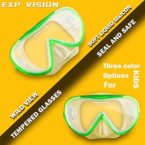 Image of Kids Snorkel Swim Mask, Child Diving Mask Anti-Fog Swim Goggles with Nose Cover for Snorkeling Diving Swimming