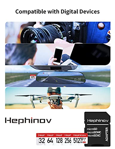 Hephinov-Micro-SD-Card-32GB-MicroSDHC-Up-to-90MBsR-SD-Adapter-with-A1-C10-U1-V10-Full-HD-Memory-Card-for-Camera-Smartphone-Drone-Dash-Cam-Gopro