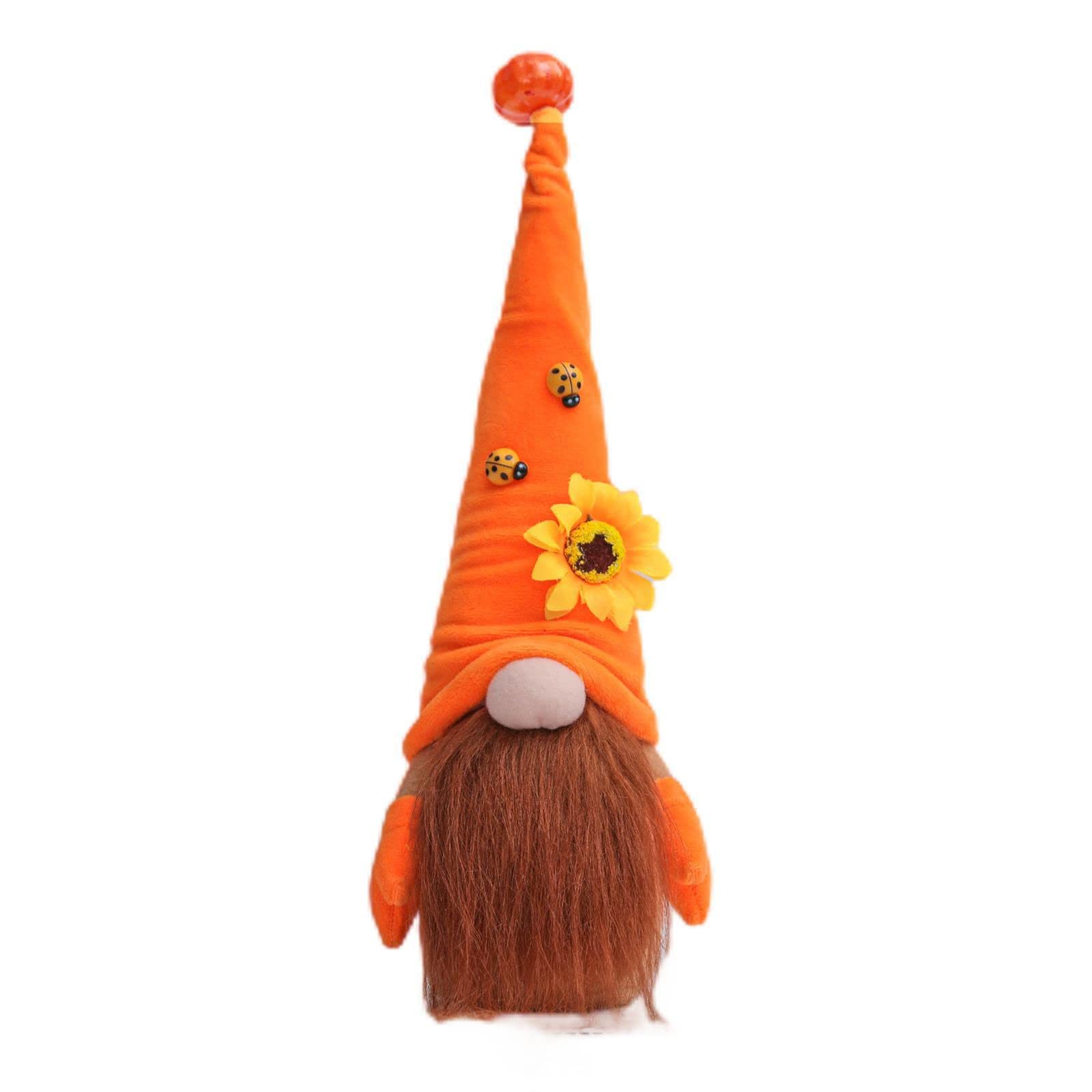 Tsophreniq Fall Gnomes Plush Thanksgiving Gnomes Swedish Ornaments with Pumpkin Decoration for Home Table Fall Plush