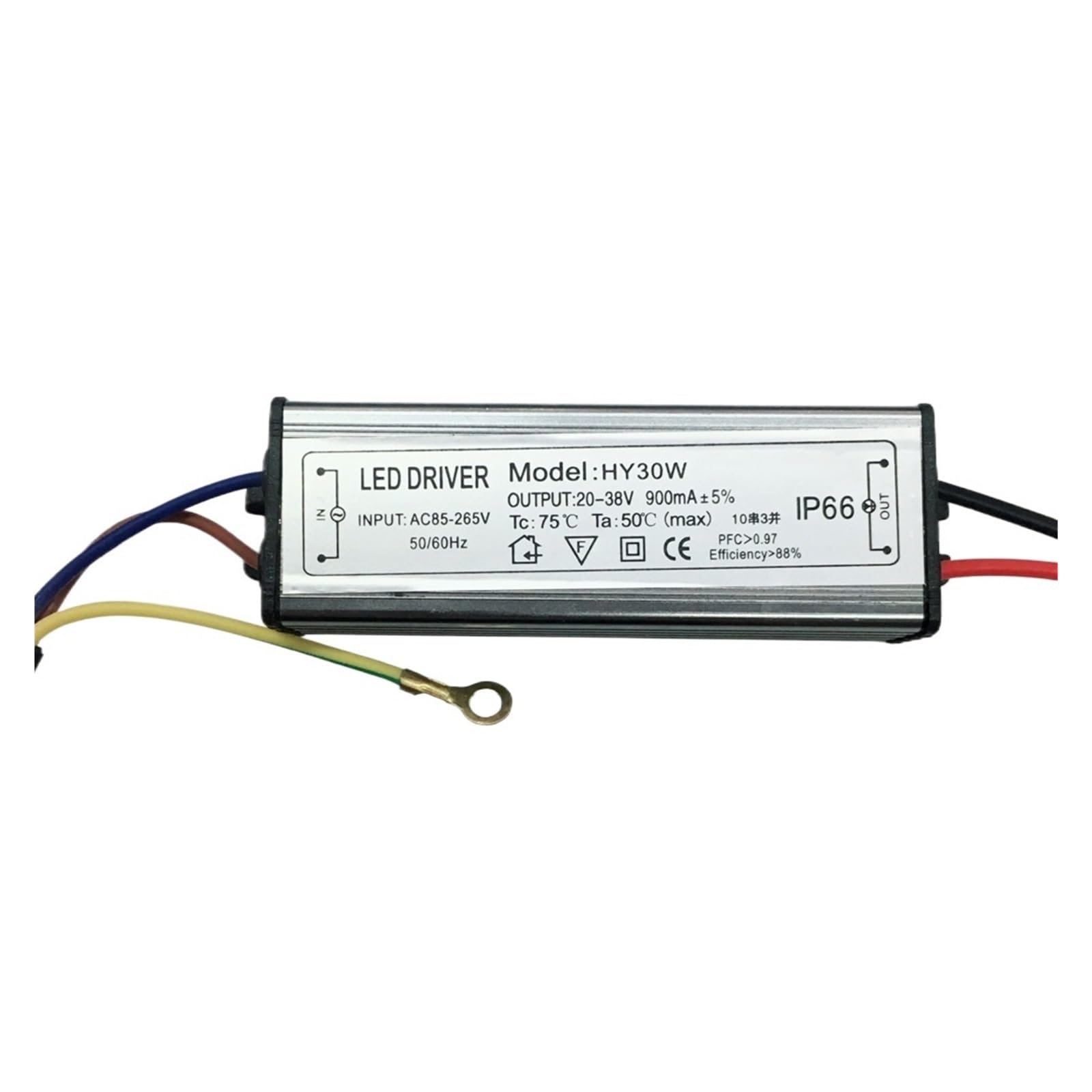 Pilote de lumière à large faisceau 30W et transformateur LED étanche IP66