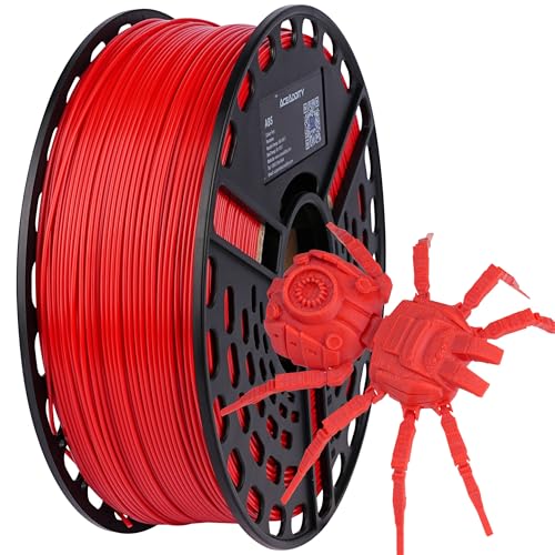 AceAddity ABS 3D Printer Filament, Heat Resistant, Dimensional Accuracy +/- 0.02 mm,1 kg Spool, 1.75 mm (Red)