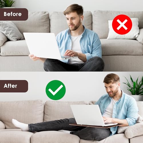 Image of Engineered Wood Lap Board | Multipurpose Laptop Desk for Bed & Sofa | Writing, Reading, Drawing & Study Table | Portable, Lightweight, Made in India| (Walnut, LB 14 inchX23 inch Walnut)