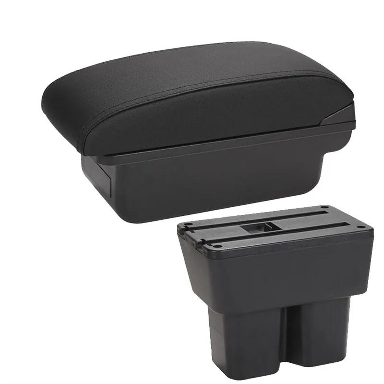 NOHEEU Car Accessorie Armrest Box For Jimny JB74 2023 2022 2021 2020 2019 Storage Retrofit Part(C2 Black line NO USB)