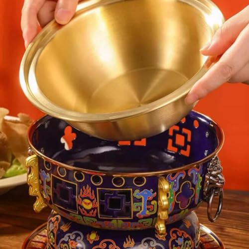 Olla china de cobre para 2-4 personas color azul miniatura 4