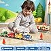 MORECOLL Train Set for Toddlers w/Steam, Music & Lights - First Choo Choo Train for Toddlers, Electric Train Set for Kids, Magnetic Train Toys, Christmas Birthday Gifts for Boys Girls