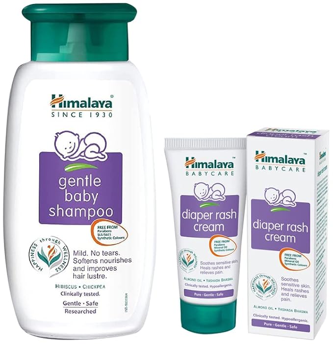 Buy Himalaya Gentle Baby Shampoo (200ml) & Himalaya Diaper Rash Cream, 50g Online at Low Prices