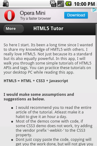 HTML5 Tutor - App on Amazon Appstore