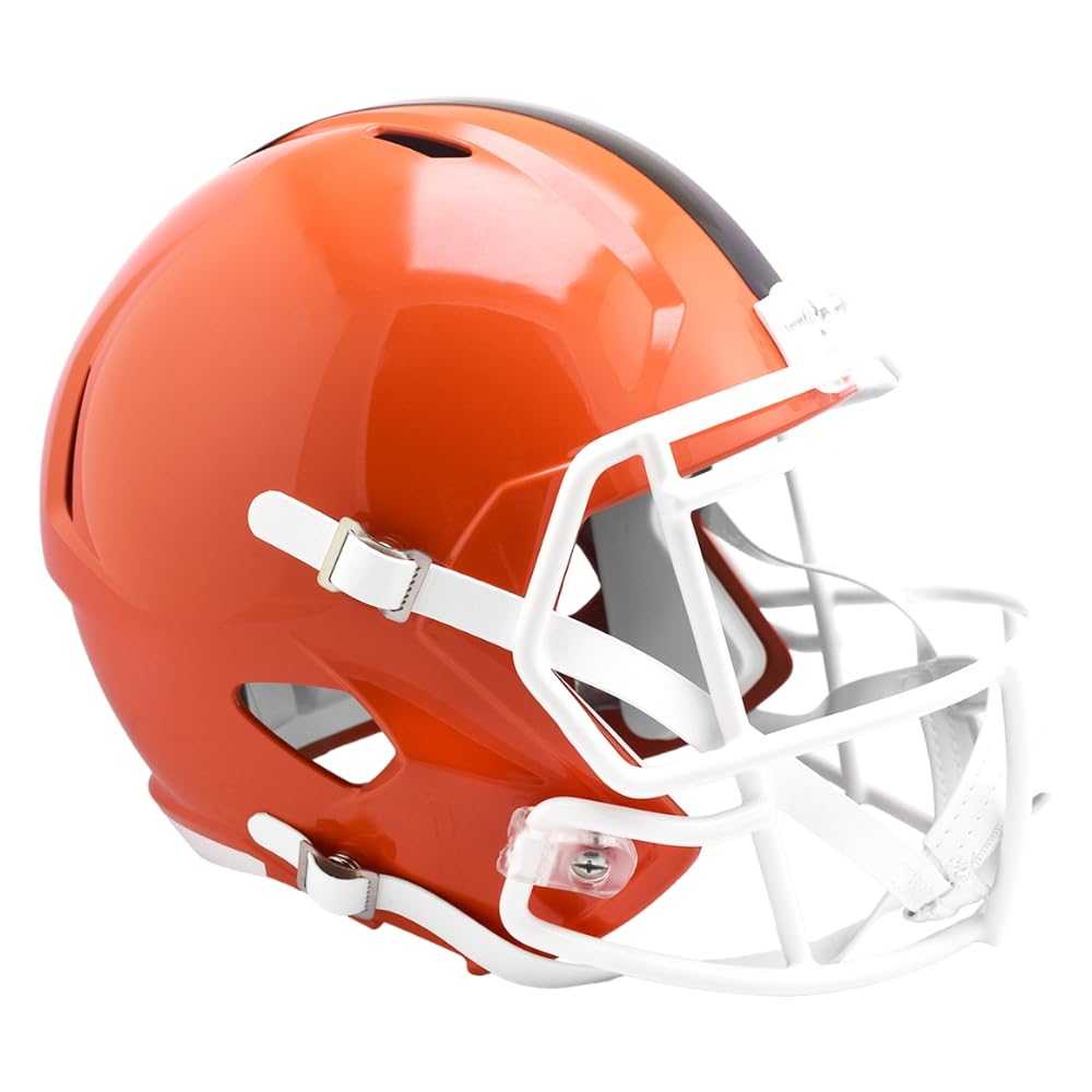 Cleveland Browns Current New 2024 Riddell Speed Replica Full Size Football Helmet - NFL Replica Helmets