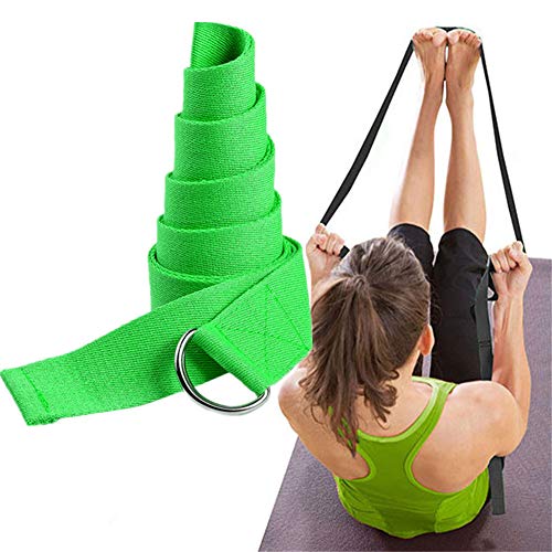 KUOZEN Yoga Bands Yoga Strap Yoga Belt Strap Cotton Yoga Belt Strap Yoga Strap Cotton Belt Yoga Blocks And Strap Buckle Yoga Strap Flexibility Yoga Strap green,freesize