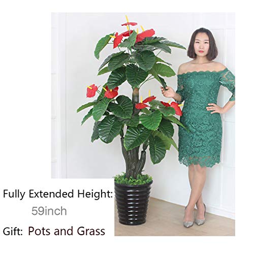 Home Decor Potted Plant Nordic Interior Decorations Green Plant, Including Pots and Grass 930 (Color : B)