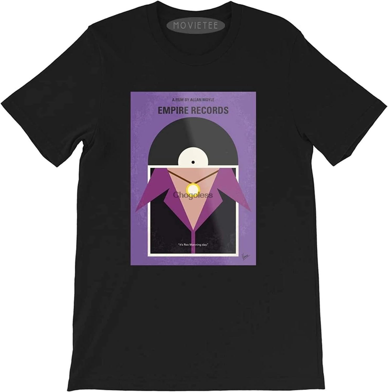 MILKGROUNDGOGOLD-Empire-Movie-Records-Poster-Its-Rex-Manning-Day-Costume-Movie-Drama-Sitcom-tv-Unisex-T Black